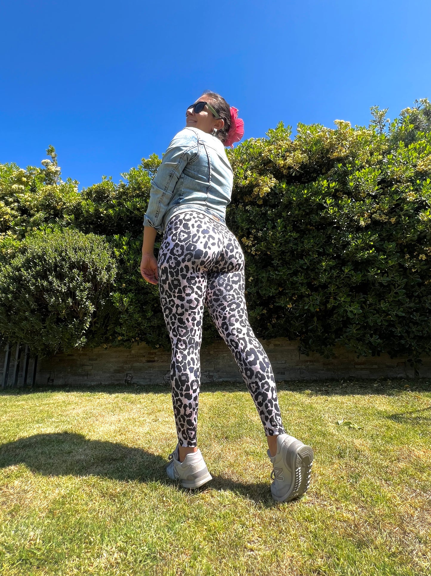 LEGGINS GREY LEOPARD