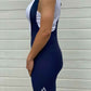 BIB SHORT SIN COSTURAS AZUL MUJER